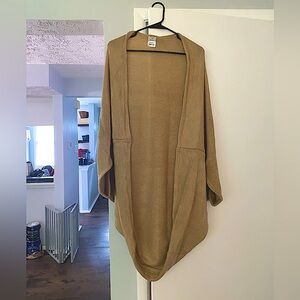 Lexi York wrap cardigan - in camel / tan / beige